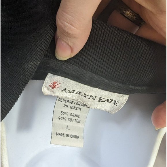 Ashlyn Kate Black Rhinestone Collared Shirt - Picture 5 of 10